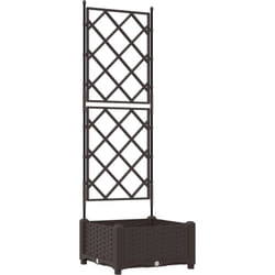Vidaxl - Jardinière avec treillis Marron 40x40x125,5 cm