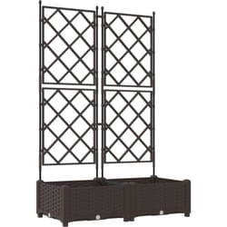 Vidaxl - Jardinier avec Treillis 2 pcs Marron 80x40x125,5 cm