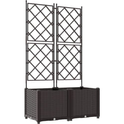 Jardinière avec treillis 2 pcs Marron 80x40x143 cm vidaXL