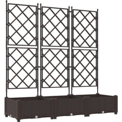 Vidaxl - Jardinière de Jardin avec Treillis 3 pcs Marron 120x40x125.5 cm
