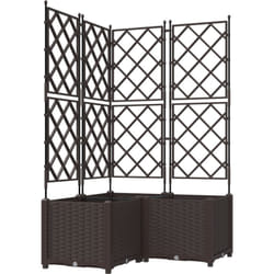 Vidaxl - Jardinière de Jardin avec Treillis 3 pcs Brun 80x80x143 cm