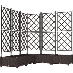 Vidaxl - Jardinière avec treillis 5 pcs Marron 120x120x125,5 cm