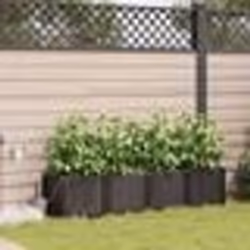 vidaXL Jardinières de jardin 1 pc Marron 160 x 40 x 37.5 cm Plastique