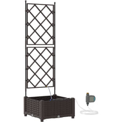 Vidaxl - Jardinières de jardin 1 pc Marron 40 x 40 x 126 cm Plastique