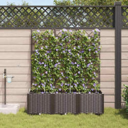 vidaXL Jardinières Irrigation Marron