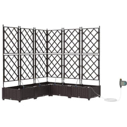Pots de jardin Marron 120 x 120 x 126 cm Acier Vidaxl