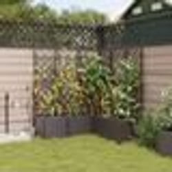 vidaXL Jardinières de jardin 1 pc Marron 120 x 120 x 142 cm Plastique
