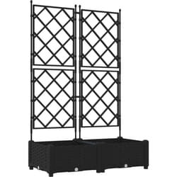 Vidaxl - Jardinière de jardin avec treillis 2 pcs Noir 80x40x125.5 cm