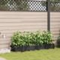 vidaXL Jardinières de jardin 1 pc Noir 160 x 40 x 22 cm Plastique