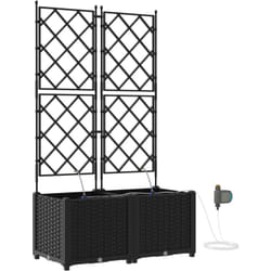 Vidaxl - Jardinières de jardin 1 pc Noir 80 x 40 x 142 cm Plastique