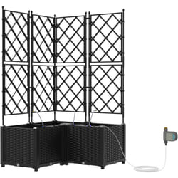 Vidaxl - Jardinières de jardin 1 pc Noir 80 x 80 x 142 cm Plastique