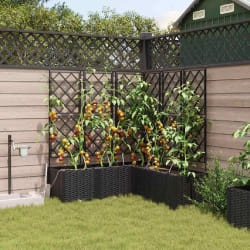 vidaXL Jardinières avec Système d'Irrigation 5 pcs - Noir