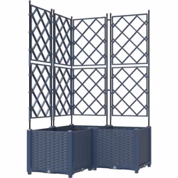 Ce planteur de jardin avec treillis est un super ajout pour les passionnés de jardinage. Fait en poly rattan et métal solides ...