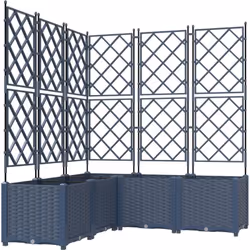 Cette jardinière avec treillis combine style et praticité, parfaite pour les fans de jardinage moderne. Conçue avec des matér ...
