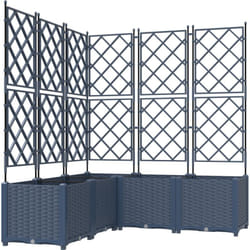 Vidaxl - Jardinière avec Treillis 5 pcs Gris 120x120x143 cm