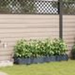 vidaXL Jardinières de jardin 1 pc Gris 160 x 40 x 22 cm Plastique