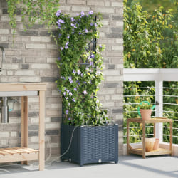 vidaXL Jardinières irriguées - Gris