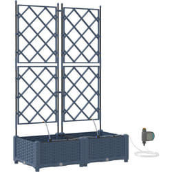 Vidaxl - Bacs de jardin avec système d'irrigation par eau 2 pcs Gris