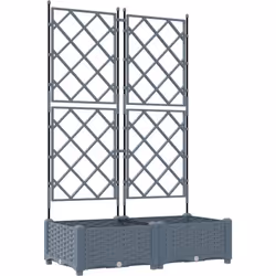 Cette jardinière avec treillis est super stylée et pratique pour ceux qui aiment jardiner, que ce soit à l'intérieur ou à l'e ...