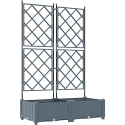 Vidaxl - Jardinière avec treillis 2 pcs Gris clair 80x40x125,5 cm
