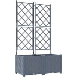 Vidaxl - Jardinier avec treillis 2 pcs Gris clair 80x40x143 cm