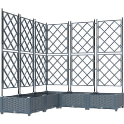 Vidaxl - Jardinière avec Treillis 5 pcs Gris clair 120x120x125.5 cm