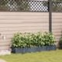vidaXL Jardinières de jardin 1 pc Gris clair 160 x 40 x 22 cm