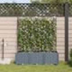vidaXL Jardinières de jardin 1 pc Gris clair 120 x 40 x 142 cm