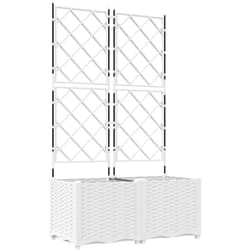Vidaxl - Jardinier avec treille 2 pcs blanc 80x40x143 cm