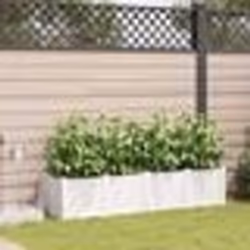 vidaXL Jardinières de jardin 1 pc Blanc 160 x 40 x 37.5 cm Plastique