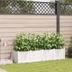 vidaXL Jardinières de jardin 1 pc Blanc 160 x 40 x 37.5 cm Plastique