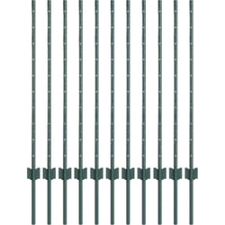 Vidaxl - Tuteurs de clôture 11 pcs U-Channel vert 100 cm en acier
