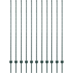 Vidaxl - Pieux de clôture 11 pcs U-Channel Vert 160 cm Acier