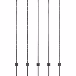Ce lot de poteaux de clôture en métal gris en U mélange style et robustesse, parfait pour délimiter ton extérieur avec classe ...