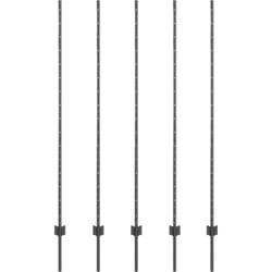 Poteaux de clôture 10 pcs en u gris 160 cm acier Vidaxl