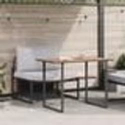 vidaXL Ensemble de salle à manger de jardin de 2 pièces avec chaise individuelle et coussins gris clair