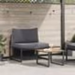 Ensemble de canapés de jardin 2 pièces vidaXL avec coussins anthracite pour une personne
