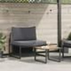 Ensemble de canapés de jardin 2 pièces vidaXL avec coussins anthracite pour une personne