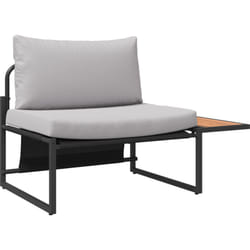 Ensemble de canapé de jardin 2 pièces siège unique avec coussins gris clair Vidaxl