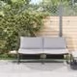 vidaXL Canapé de jardin 2 places avec coussins gris clair