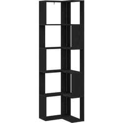 Bibliothèque d'angle 5 étagères Chêne noir 50x50x179 cm Bois d'ingénierie Vidaxl