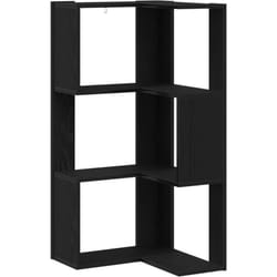 Bibliothèque d'angle 3 niveaux Chêne noir 50x50x102 cm Bois reconstitué Vidaxl