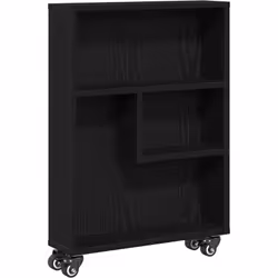 Cette unité de rangement slim a une finition en chêne noir qui allie esthétique et utilité, parfaite pour toute salle de bain ...