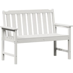 Vidaxl - Banc de jardin Blanc 120 cm hdpe
