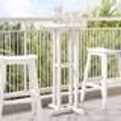 vidaXL Table de Bar Blanche 55x55x107 cm HDPE