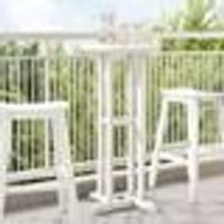 vidaXL Table de Bar Blanche 55x55x107 cm HDPE