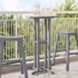 vidaXL Table de Bar Gris Clair 55x55x107 cm HDPE