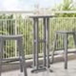 vidaXL Table de Bar Gris Clair 55x55x107 cm HDPE