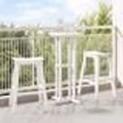 vidaXL Tabourets de Bar 2 pcs Blanc HDPE
