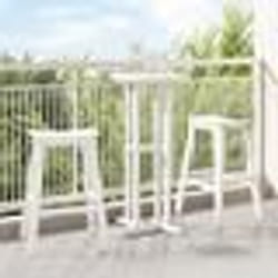 vidaXL Tabourets de Bar 2 pcs Blanc HDPE